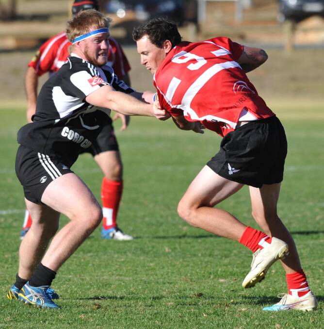 RESTING: Andries De Meyer (left) will miss the next game for the Griffith Blacks.