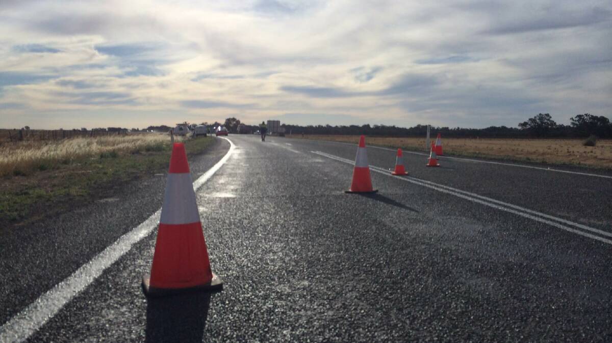 ROAD CLOSED: A local road diversion was in place on the Stuart Highway.