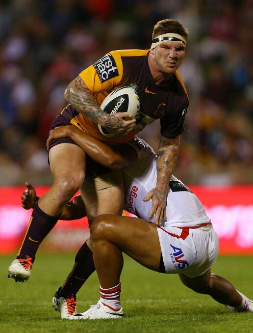 Josh McGuire in action during the round four NRL match between the St George Illawarra Dragons and the Brisbane Broncos. Picture: Getty