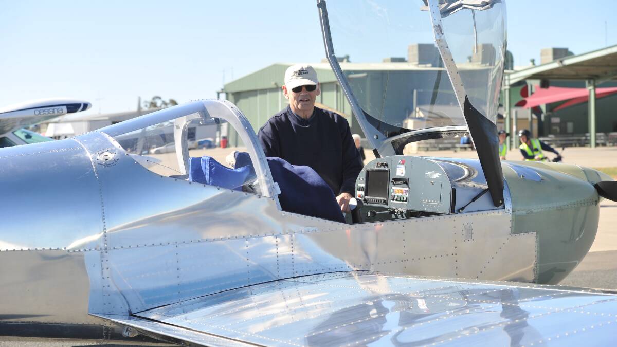 TEMORA: John Allen from Acheron, Victoria, with an aircraft at the annual Easter fly-in at the Temora Aviation Museum. Picture: Laura Hardwick, The Daily Advertiser 