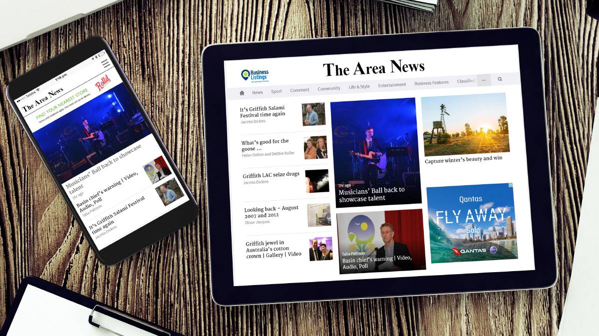 CONNECTING OUR COMMUNITY: The new-look website of The Area News is faster and easier to read on your smartphone, tablet, laptop or desktop. 