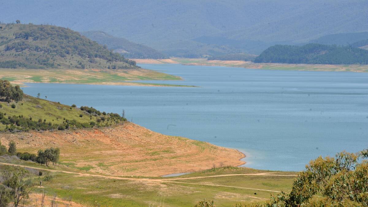 Low water levels at Blowering Dam, which irrigators rely on for growing crops.