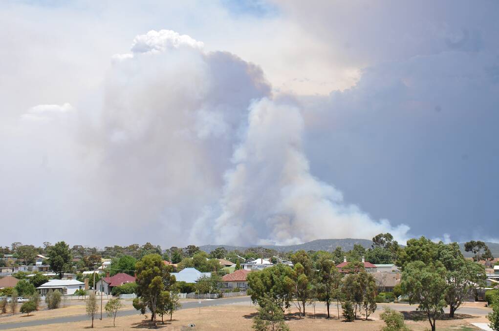 The fire started Thursday and spread rapidly with the onset of the change in weather conditions.