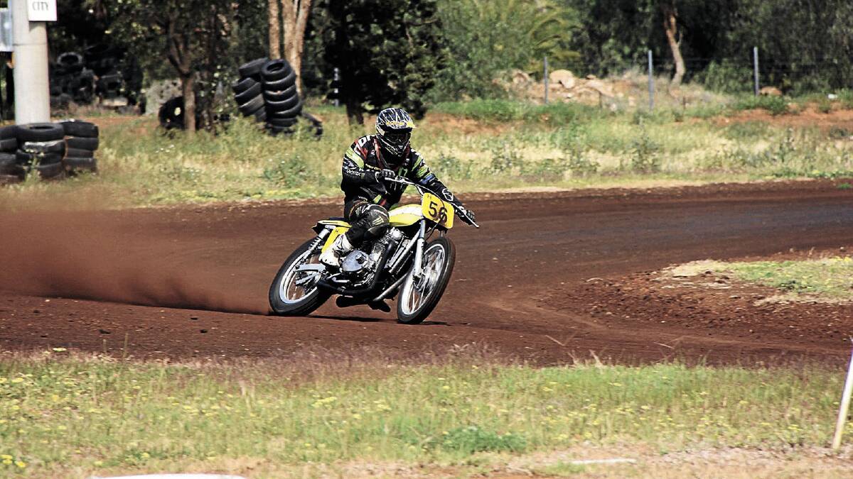 MOVING ON UP: Zac Zanesco tries out the Yamaha 650cc he'll be riding next month at the Australian Classic Championships in Temora. Zanesco, 16, is about to turn senior in motorcycling ranks after a brilliant junior career.