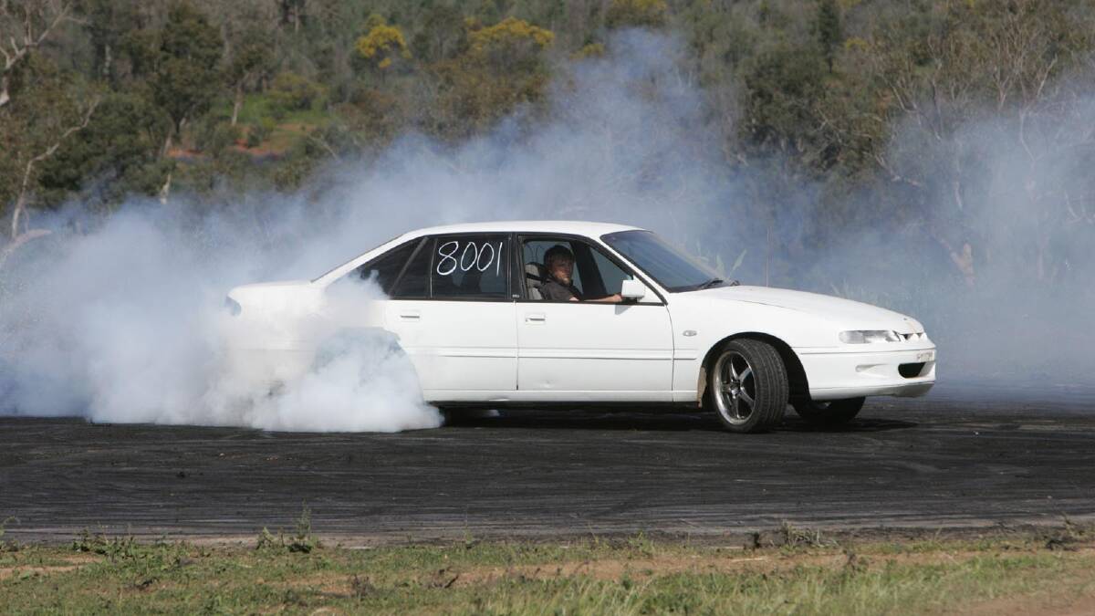BURNING RUBBER: A car does burnouts at the Blue Dot Speedway, which is set to close after a 25-year relationship with motorsport.