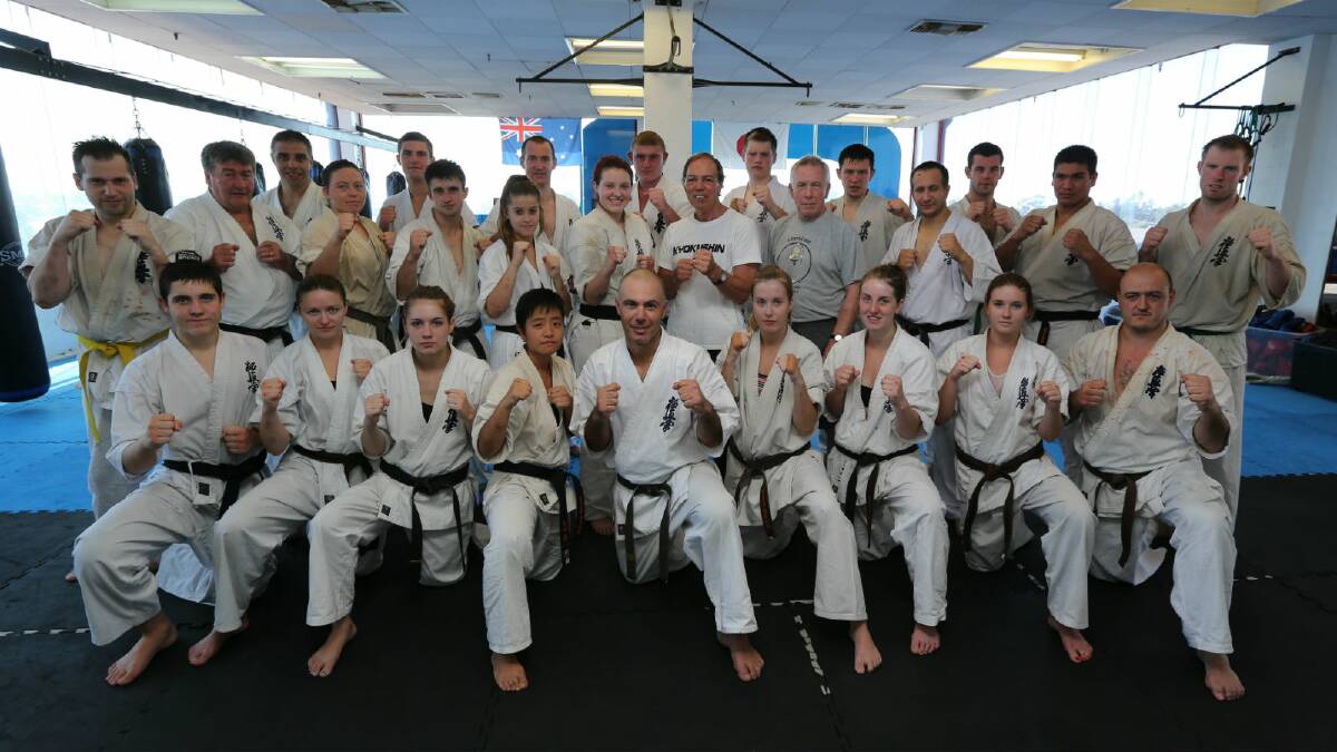 TEAM SUPREME: The Australian kyokushin karate team after training in Griffith at RMA & Total Fitness.