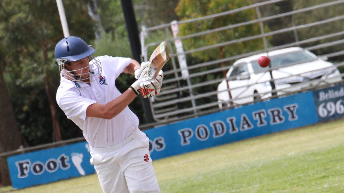 SHANNON SHINES: An unbeaten 105 from 18-year-old Tom Shannon puts Hanwood in a commanding position after day one of the two-day match against Coro.