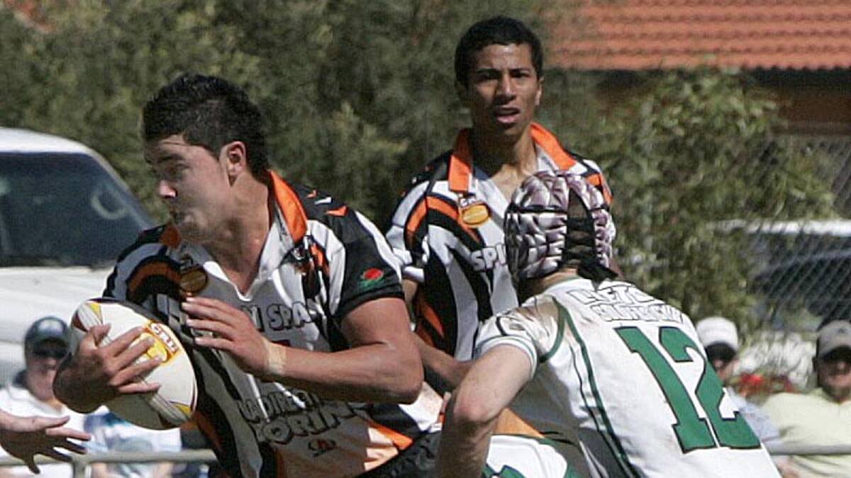 Andrew Fifita ... as a Tiger in 2007, playing against Leeton in the Group 20 under-18s grand final. Picture: Area News