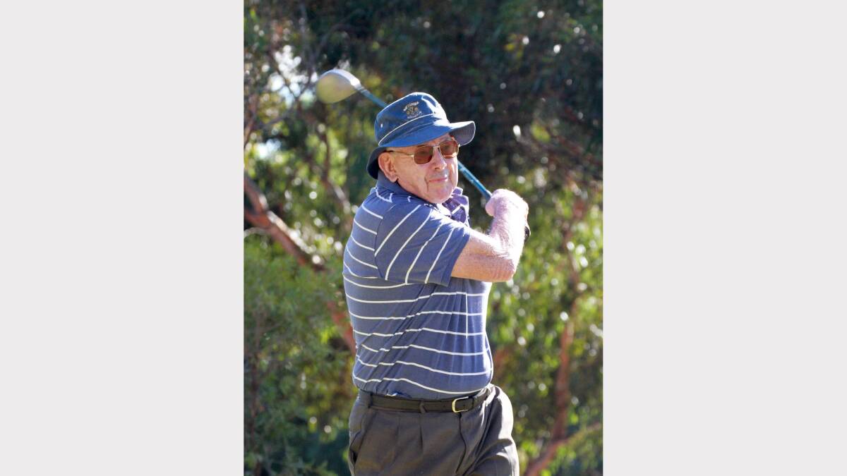 Bill Brown following his tee shot. Picture: Anthony Stipo