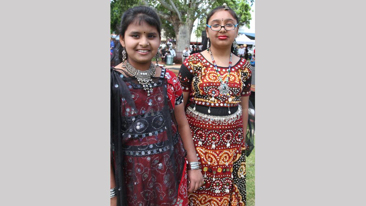  Heta Pancholi 11, and Shakshi Patel 11 at the festival. Picture: Anthony Stipo