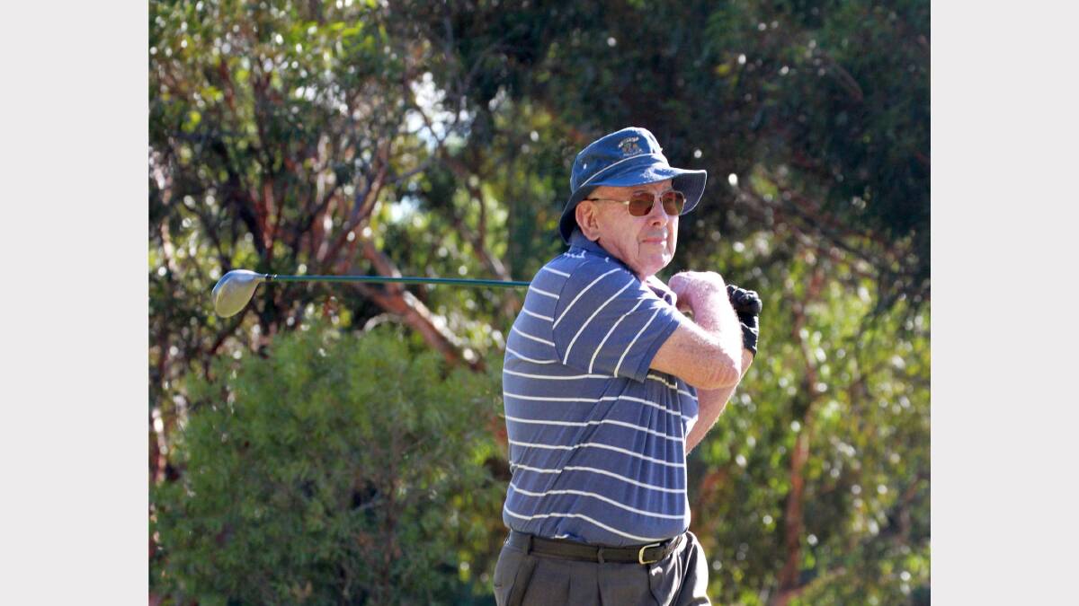 Bill Brown following his tee shot. Picture: Anthony Stipo