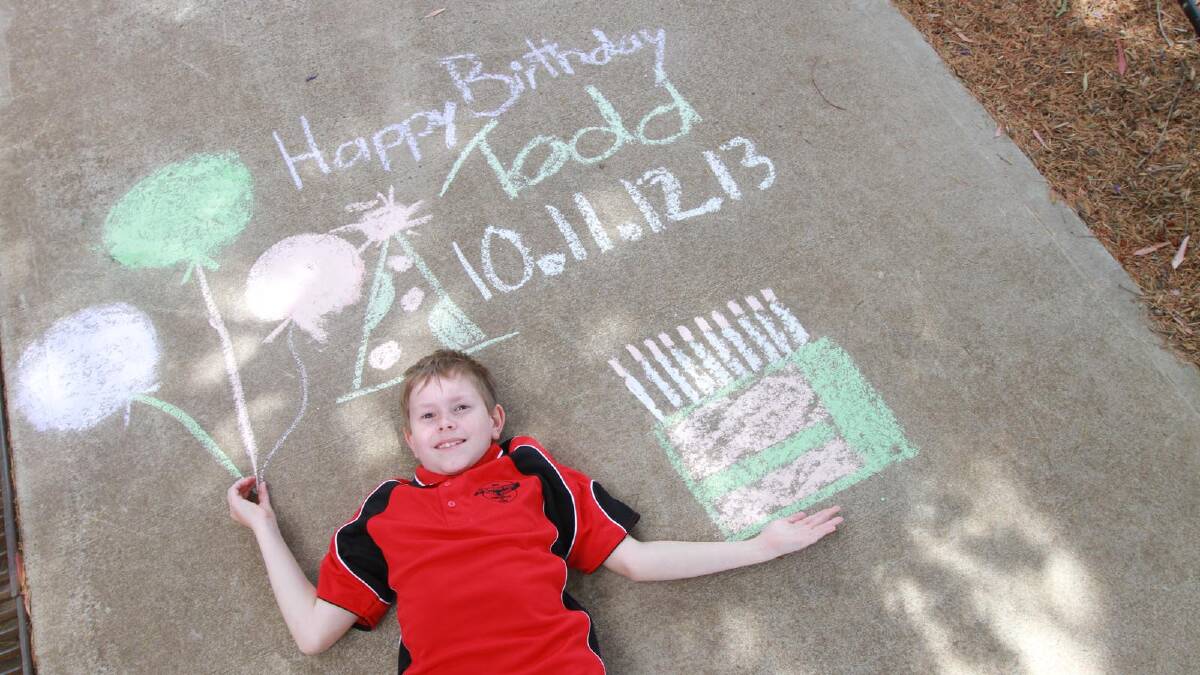 Darlington Point Public School student Todd Rowley celebrated his 10th birthday on 11/12/13. Picture: Anthony Stipo
