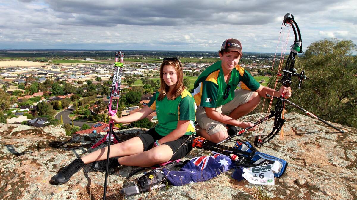 Archers Maddie Salvestro and Sean Pianca cracked the world's top 10 this year. Picture: Anthony Stipo