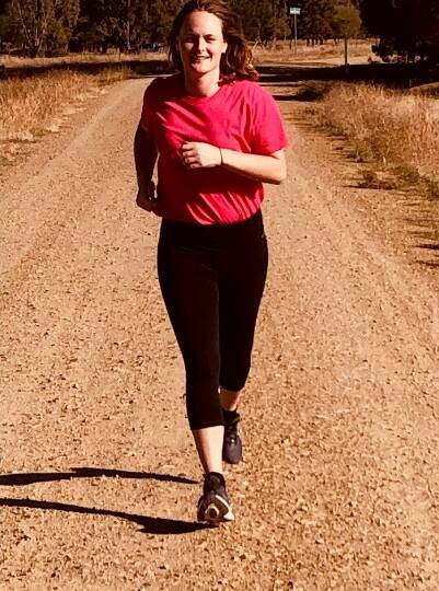 RUN FOR IT: Claire Beer is on track to hit her target of 100 kilometres by the end of May. PHOTO: Contributed