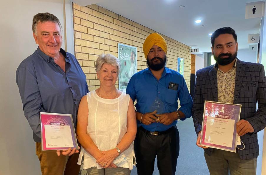 CURRYING FAVOUR: Craig O'Keefe, Kay Mossman, Tony Singh and Bobby Singh recently won the Community Event of the Year award for the dedication behind Curry and Jam. PHOTO: Lizzie Gracie.