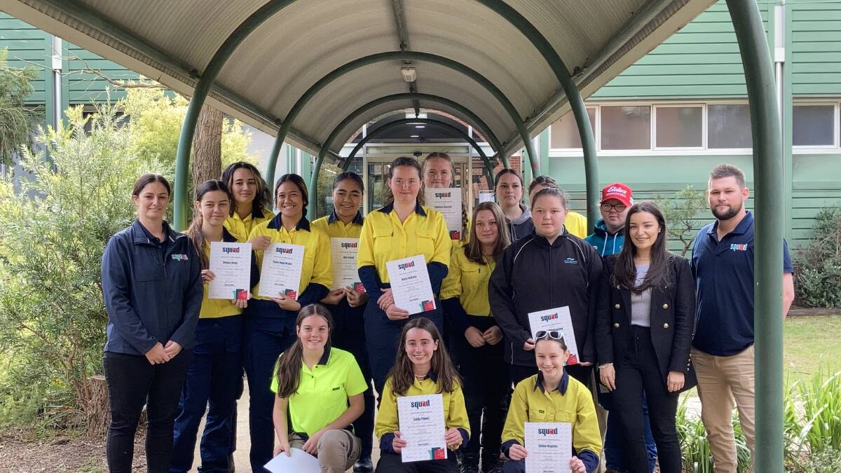 CLASS OF 22: 14 girls celebrated the completion of the course with a small graduation celebration at the TAFE campus. PHOTO: Cai Holroyd
