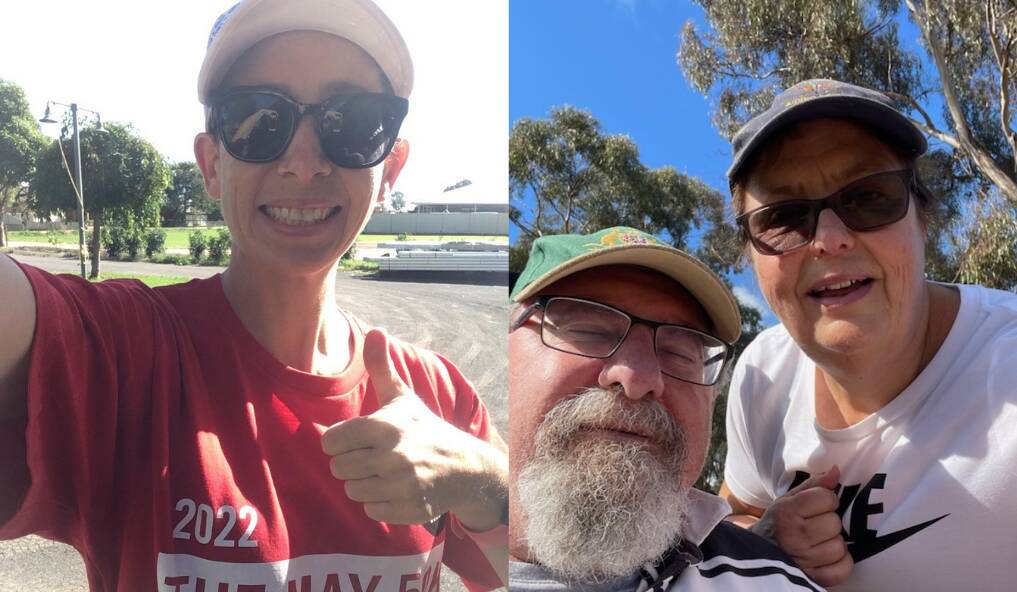 WALKING FOR CHARITY: Left; Jackie Retallick. Right, Theo and Dorian Patsalides. PHOTOS: Contributed