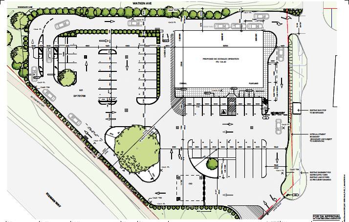 Planning documents for the new location, on the corner of Watkins Avenue and Kidman Way. IMAGE: Contributed