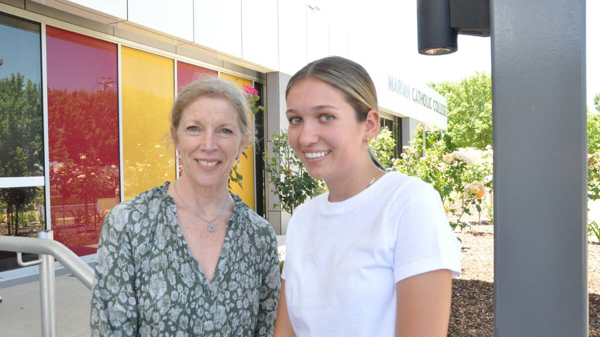 Marian Catholic College principal Penny Ludicke and Sienna Andreazza. Picture supplied