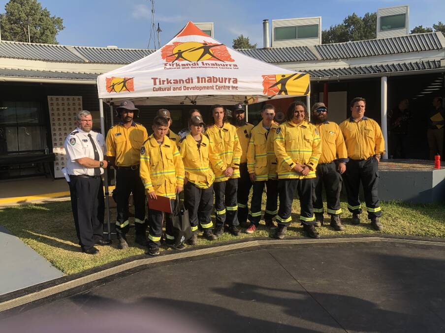 GRADUATES: Tirkandi Inaburra helps connect young Aboriginal boys with their culture, along with offering a range of courses. Just before lockdown, they partnered with the NSW RFS to deliver a course on fire fighting. PHOTO: Cai Holroyd