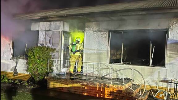 AFLAME: Responders from Fire and Rescue Station 311 attended and extinguished the blaze - nobody was hurt. PHOTO: Contributed