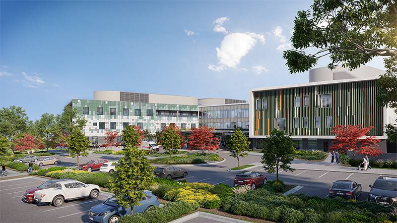 LOOKING AHEAD: An artist impression of the new Griffith Base Hospital. IMAGE: Contributed
