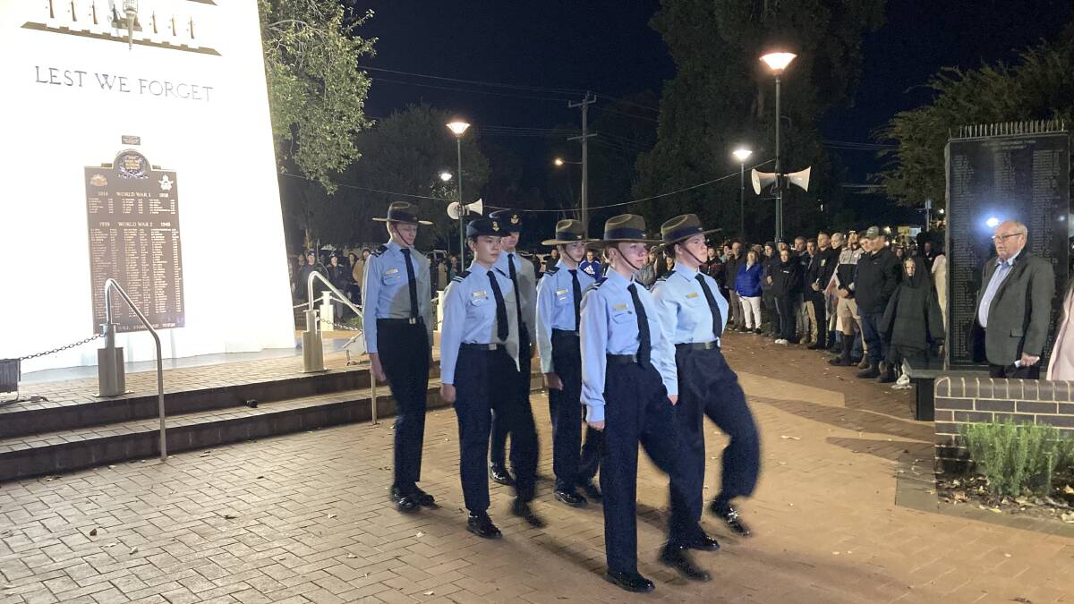 The catafalque party from the 340 Squadron of cadets ready to march out. Picture by Cai Holroyd