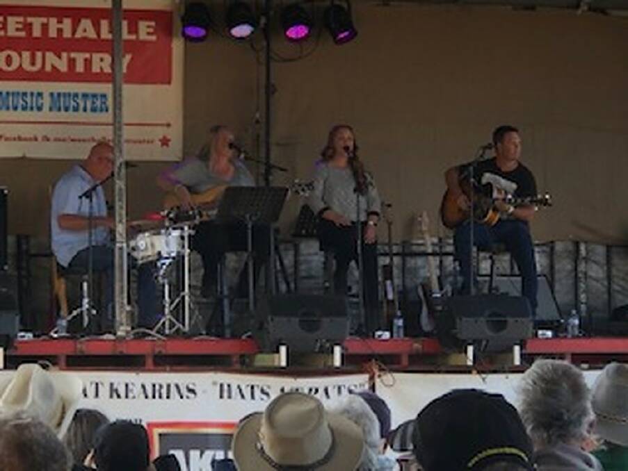 TAKE THE STAGE: The Byrnes sisters take the stage at the Weethalle Country Music Muster. PHOTO: Contributed