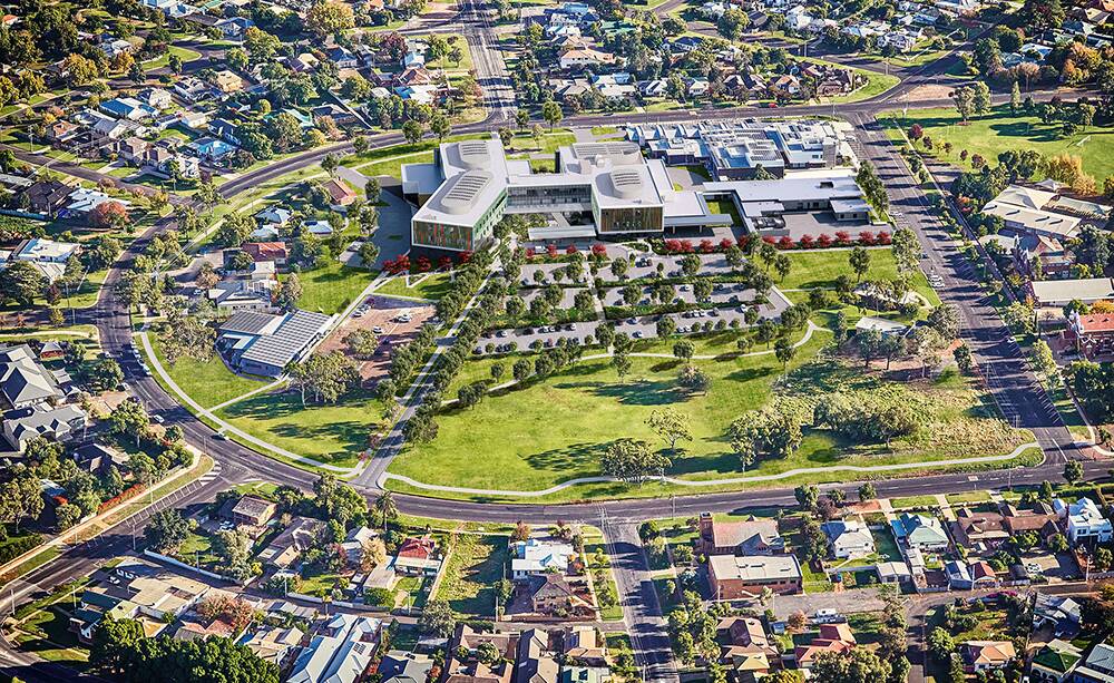 PRIDE OF PLACE: An artist rendition of the aerial view of the Griffith Base Hospital. IMAGE: Contributed