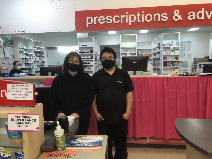 PHARMACY: Manager Celeste Cerato and pharmacist Michael Yang are keen to get people through the doors and get as many vaccinated as possible. PHOTO: Cai Holroyd