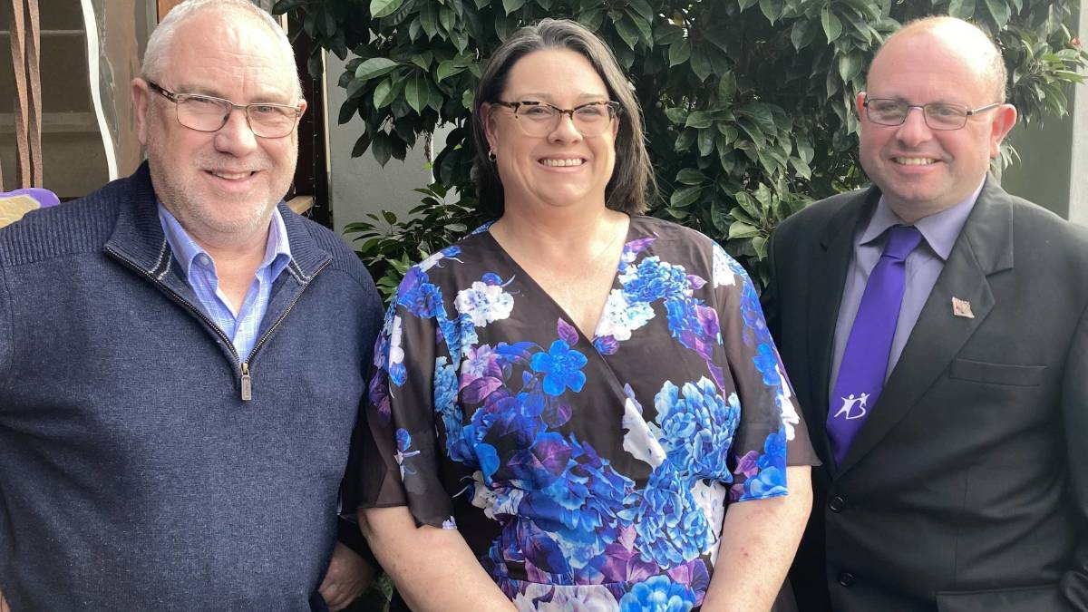 Big Brothers, Big Sisters Australia CEO Mark Watt with Griffith organisers Wendy and Michael Borg. Picture by Cai Holroyd