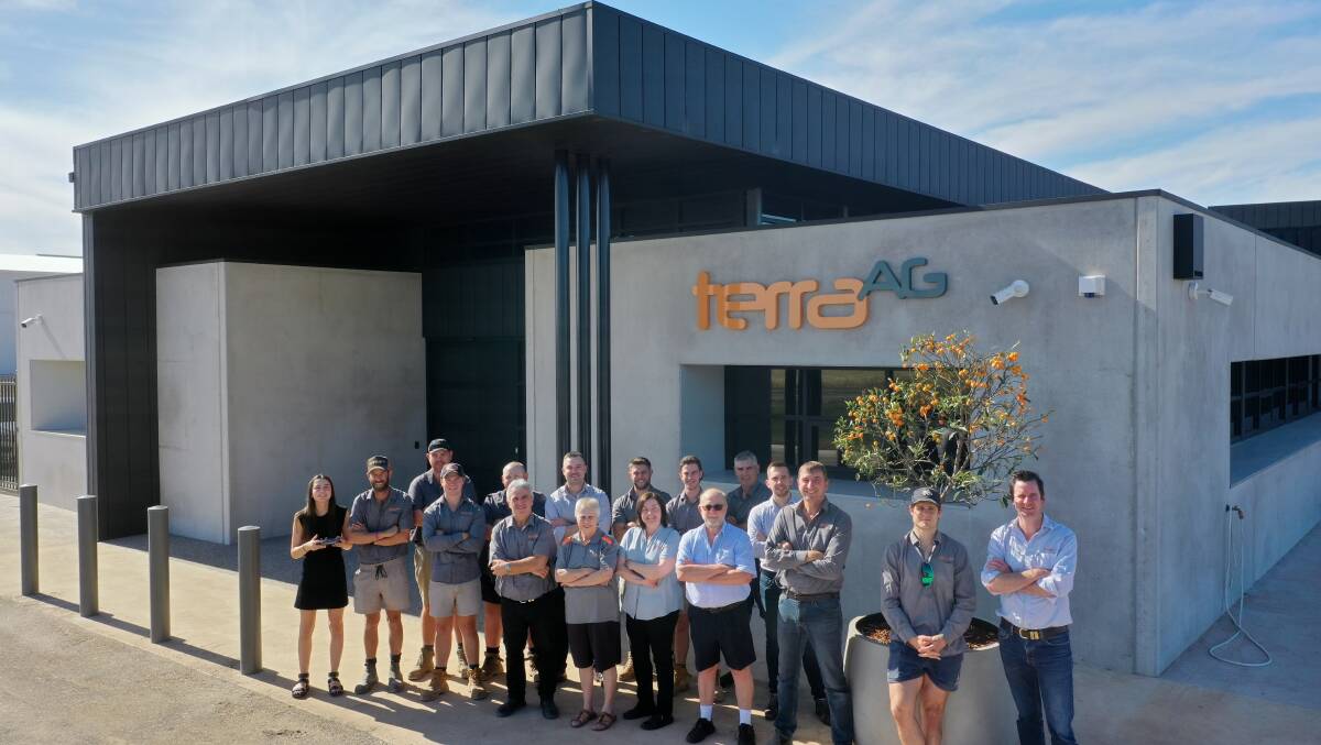The Terra Ag team outside their brand-new facility in Griffith. Picture supplied.