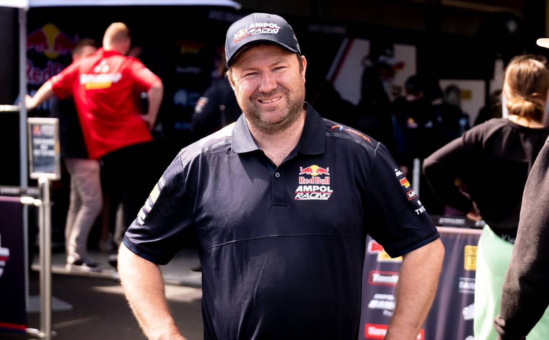 PIT BOSS: Justin McVicar joined the Red Bull Ampol team for the Bathurst 1000, supporting racer Jamie Whincup. PHOTO: Contributed