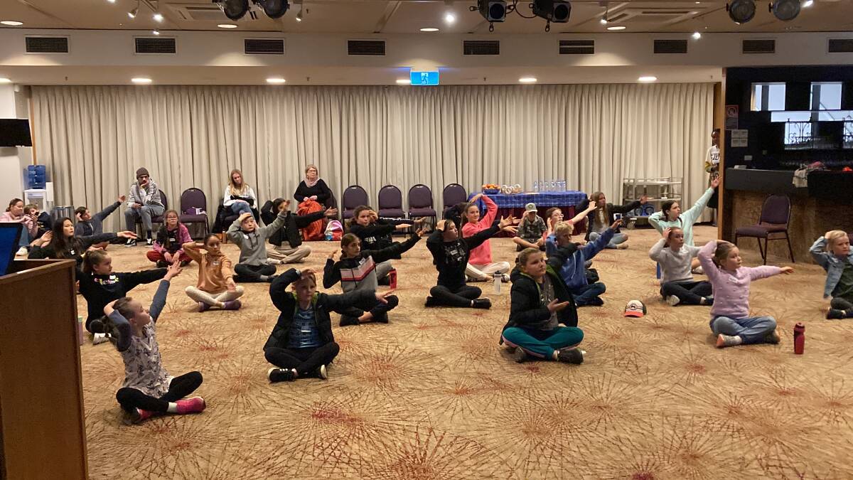DANCERS: Kids gathered at the Burley Griffin room to learn music and were able to perform a choreographed dance after just an hour. PHOTO: Cai Holroyd