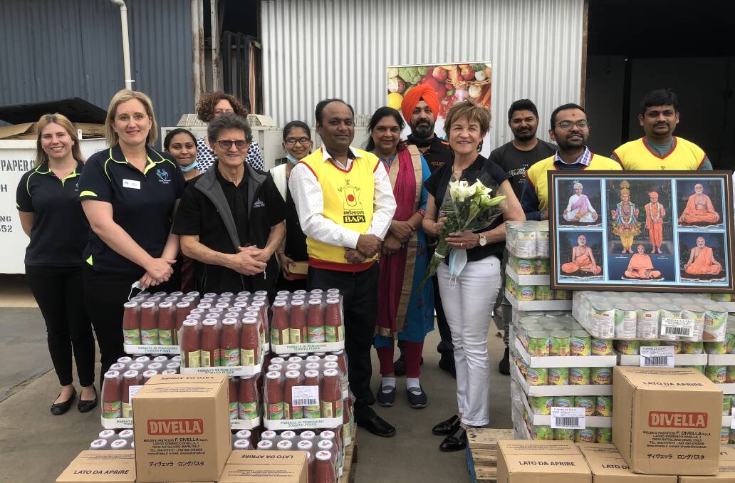 CHARITABLE DONATION: The BAPS Swaminarayan Sanstha organisation donated over 1000 kilograms of food to Griffith Meals on Wheels. PHOTO: Cai Holroyd