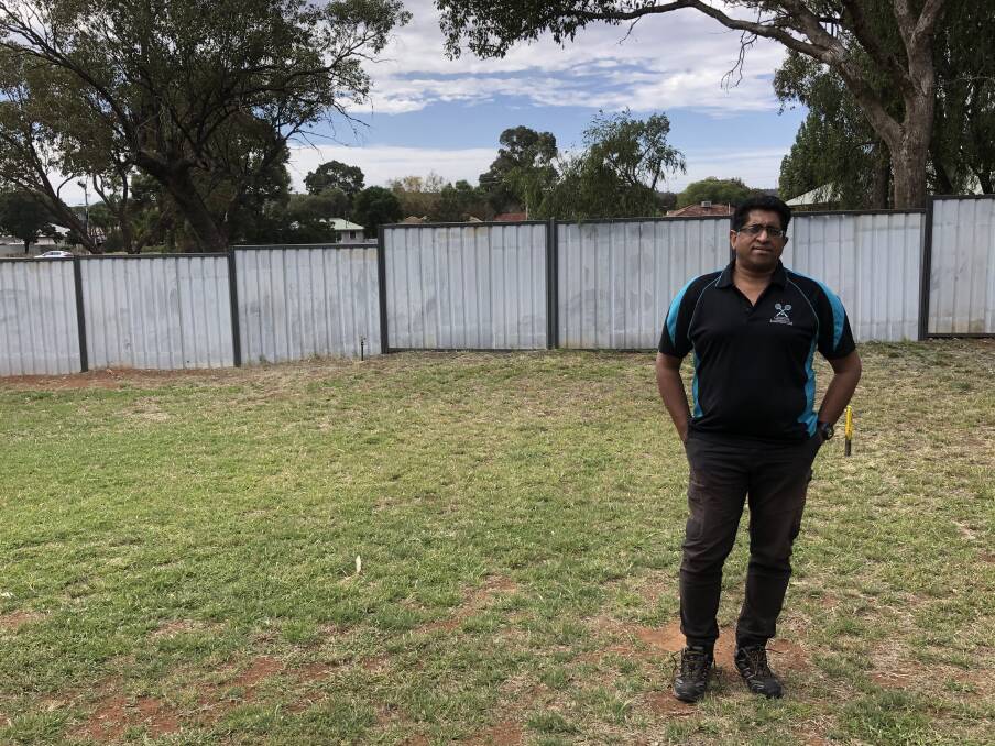 AN IDEA IS PLANTED: Barnabas House administrator Felix Sebastian in front of one of the empty plots that the veggie garden may occupy. Photo: Cai Holroyd.