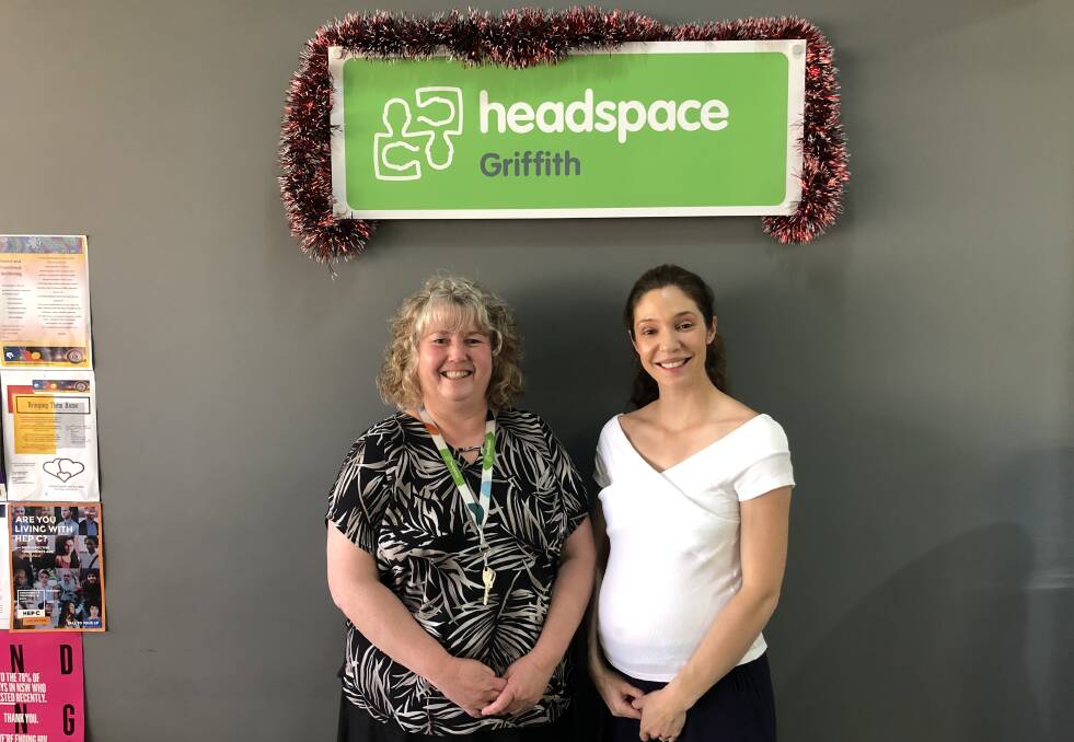 HEADSPACE: Sharron Dean and Isabella Mirando from Griffith Headspace had some ideas to stave off loneliness over the Christmas weeks. PHOTO: Cai Holroyd
