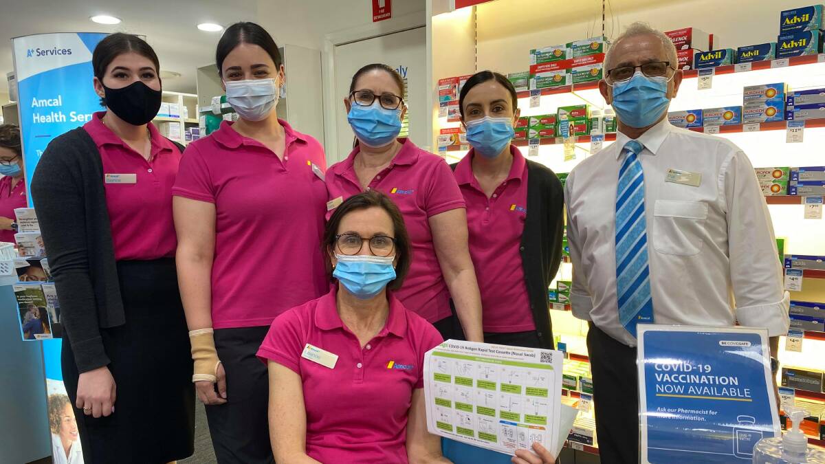 RAPID BUT NOT AS RELIABLE: Amcal Pharmacy staff members Leanne Foley, Bianca Cacopardo, Elise Cappello, Donna Bretag, Chandelle Perre and Pat Zirilli encourage community members to still get a PCR test done if needed. PHOTO: Lizzie Gracie