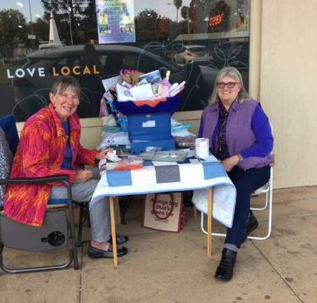 BIG PRIZE: Inner Wheel Yenda members Jan Condon (left) and Sylvia Allen (right) fundraising this week in Yenda. PHOTO: Contributed