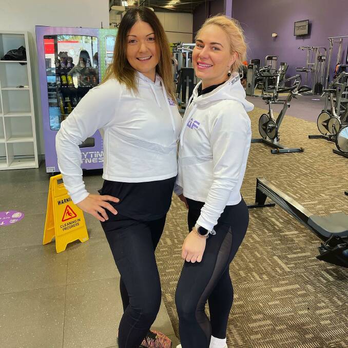 MOVE YOUR BODY FROM HOME: Anytime Fitness Personal Trainer Rene Mercuri and Jana Ramson. PHOTO: Supplied