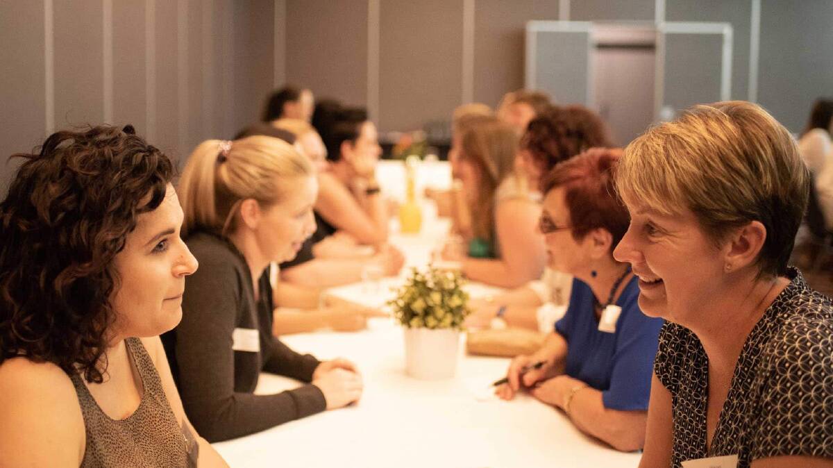 CHATTING AWAY: Attendees at a previous speed networking event. PHOTO: Griffith Women in Business