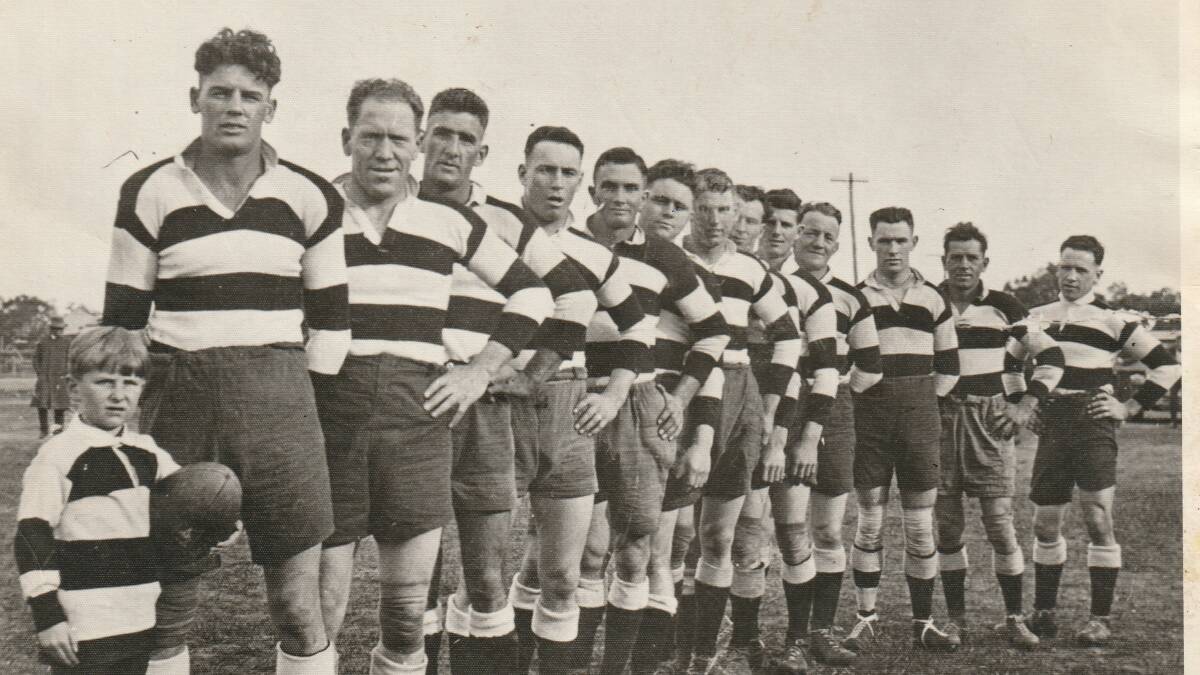 IN THE BEGINNING: Believed to be the Griffith team in 1928-1929. Captain and coach Bob James is at the front of the team. PHOTO: Alister Watt