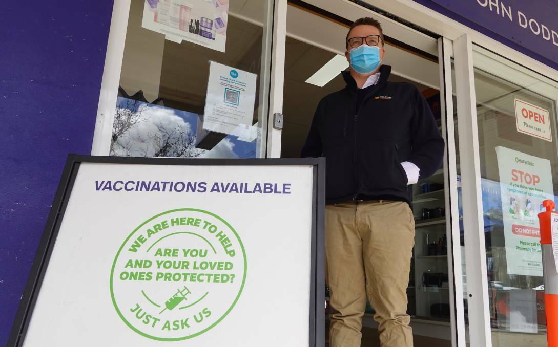BOOSTERS A PRIORITY: Head Pharmacist at John Dodd Pharmacy Sean Dodd says everyone who is eligible should book in as soon as they can to get their third dose booster vaccination. PHOTO: Monty Jacka 