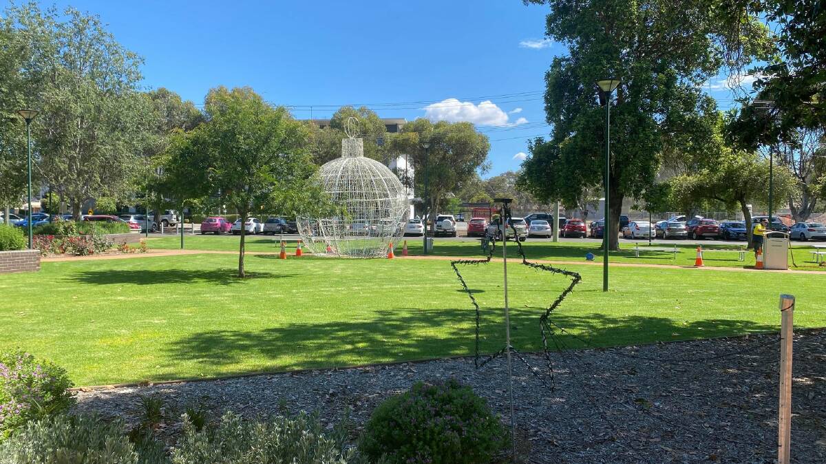 READY TO GO: The lights will be turned on to herald in the festive season in Memorial Park on Friday evening. PHOTO: Lizzie Gracie