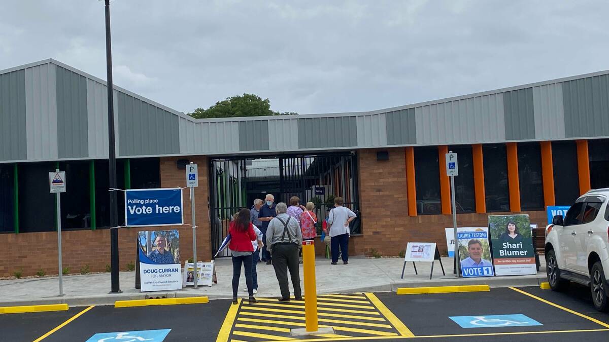 OPEN FOR BUSINESS: A pre polling centre is now open at the new Griffith Community Centre. PHOTO: Lizzie Gracie