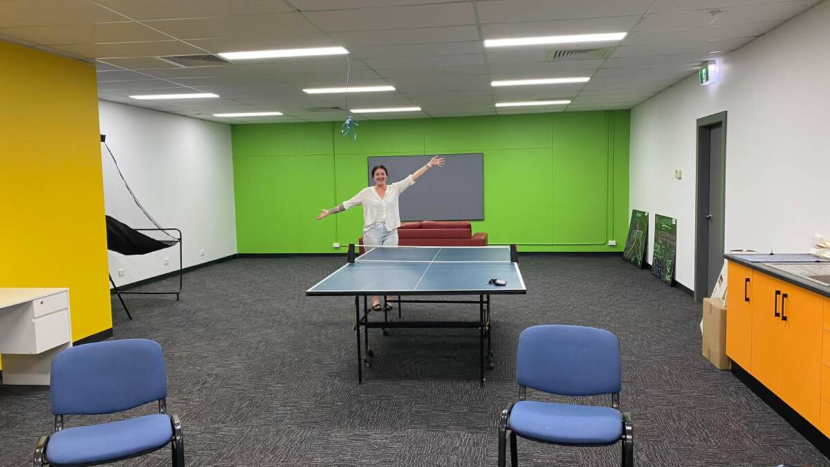 EXCITED TO OPEN: Community Engagement and Awareness Officer at Headspace Griffith Jessica Strugess said she was excited to see the youth of the community start to engage with and use the room. PHOTO: Lizzie Gracie