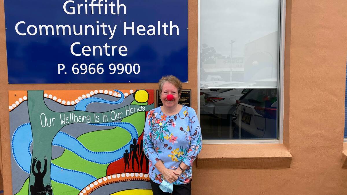 EDUCATION IS KEY: Child and Family Health Nurse Dianne Millar dons her brightest Red Nose PHOTO: Lizzie Gracie