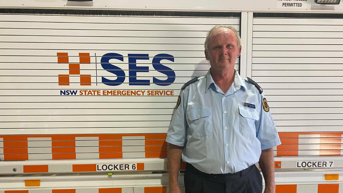 A COMMUNITY HERO: Steve Mortlock poses in front of a SES truck as he contemplates his time as Commander with the Griffith Unit. PHOTO: Lizzie Gracie