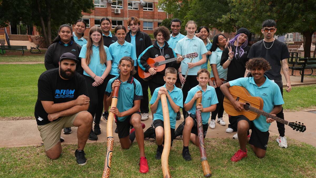 CREATIVE KIDS: Murrumbidgee Regional High School students let their creativity shine in the SongMakers workshop held over two days in March PHOTO: Vince Bucello