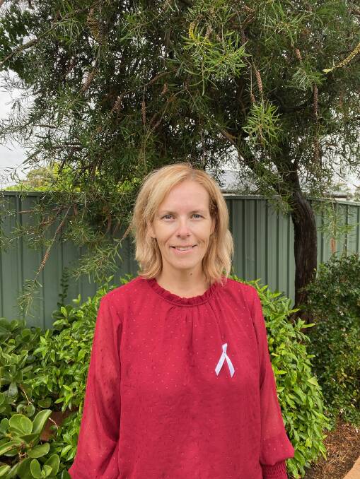 TAKE A STAND: Kirrily Salvestro from the Linking Communities Network is encouraging all community members to be vigilant on signs of domestic violence in the relationships of friends, families and neighbours this White Ribbon Day. PHOTO: Supplied